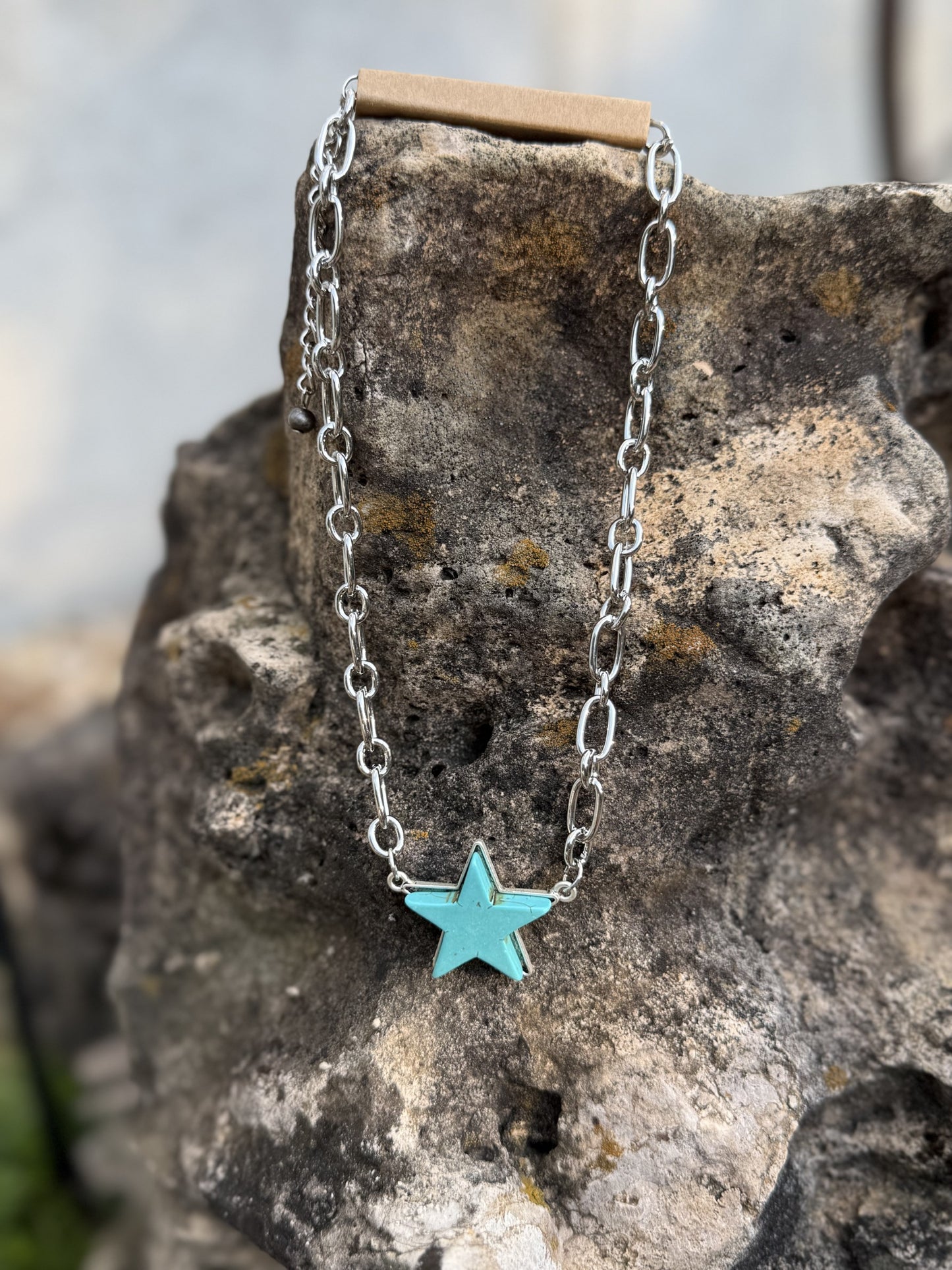 15" Star Turquoise Necklace