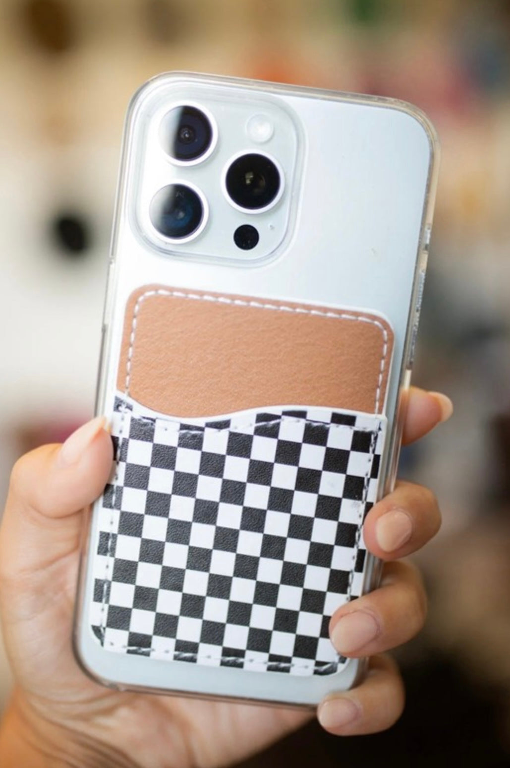 Checkerboard Card Pocket