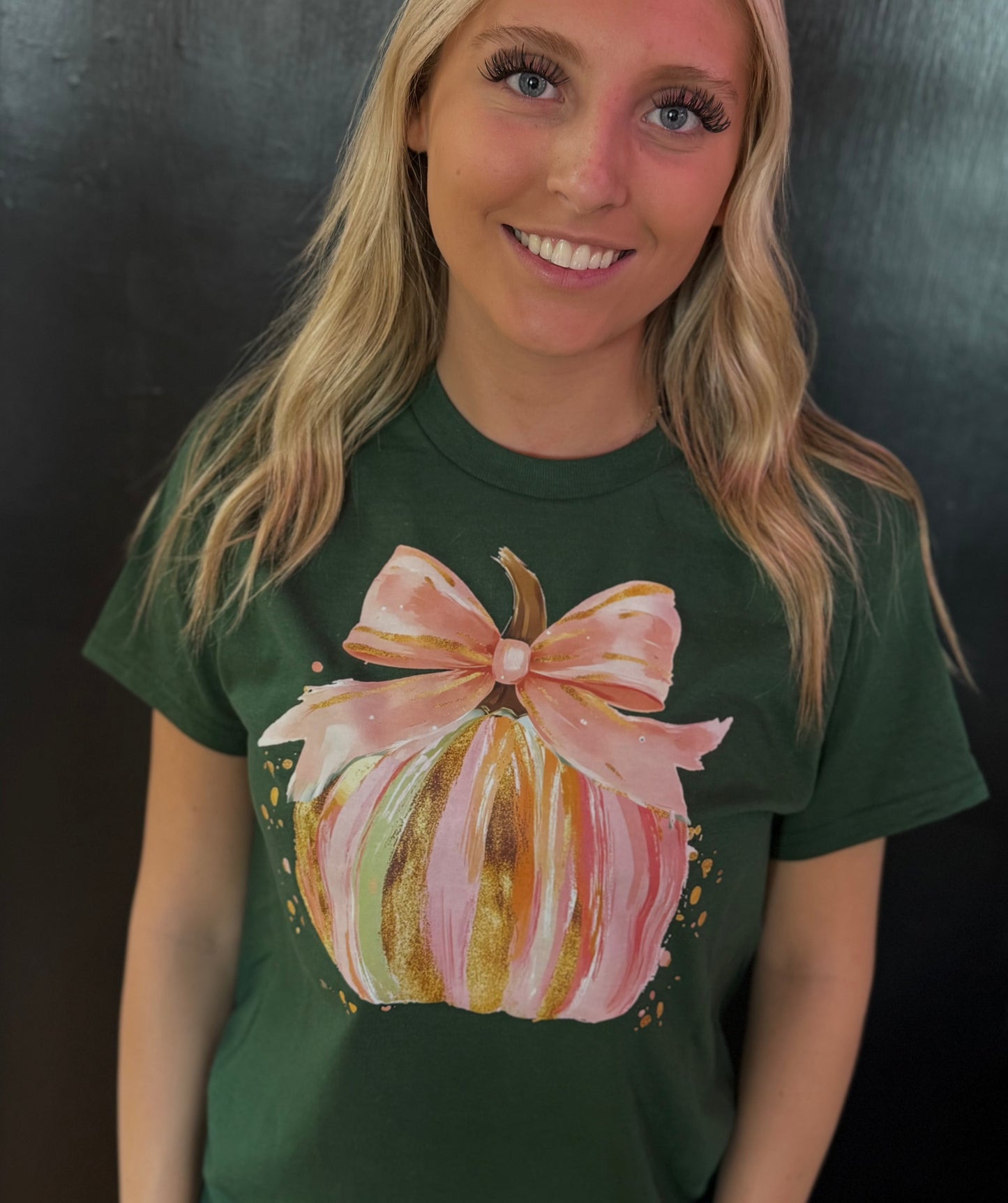 Watercolor Pumpkin T-Shirt-Green