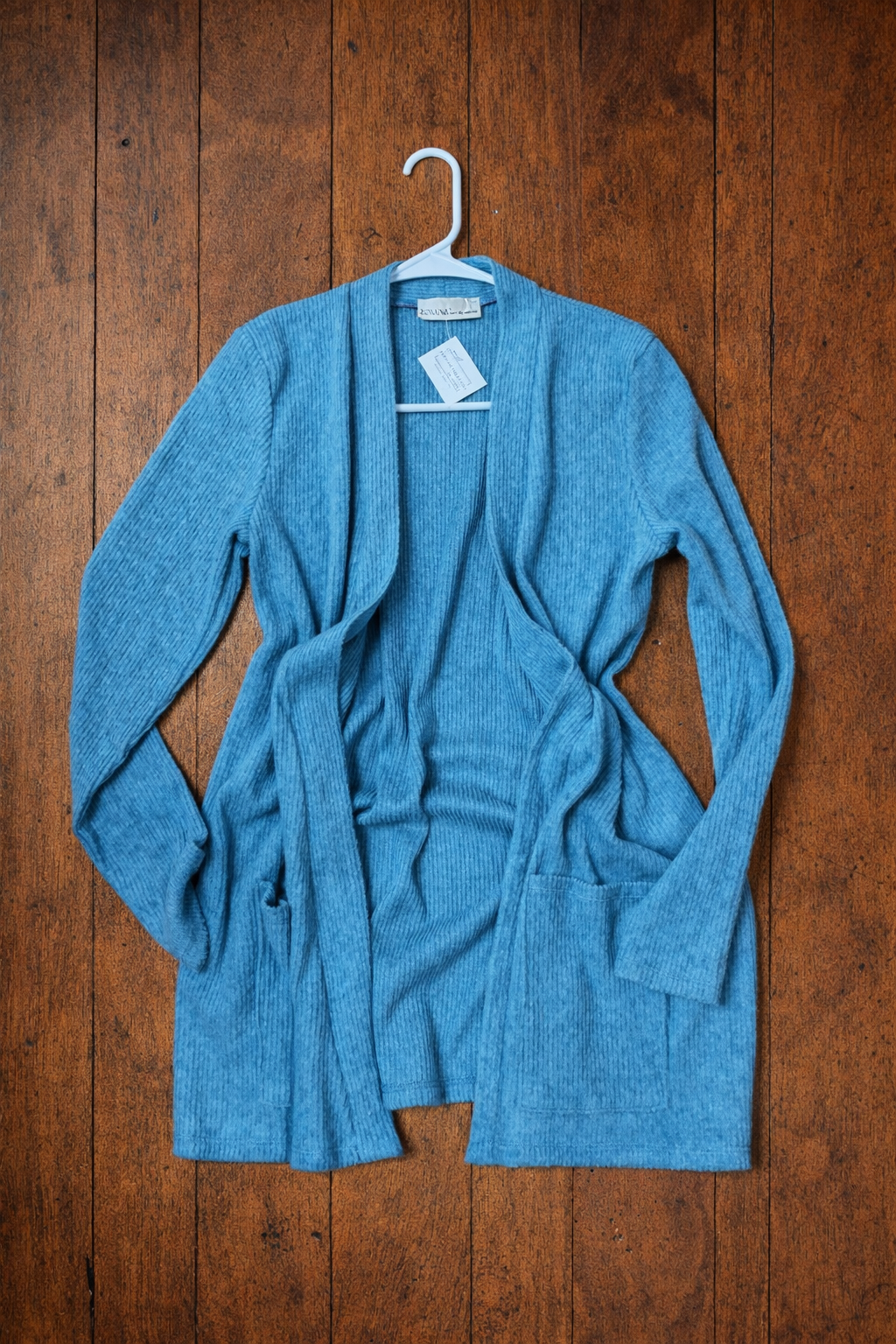 Teal Ribbed Cardigan