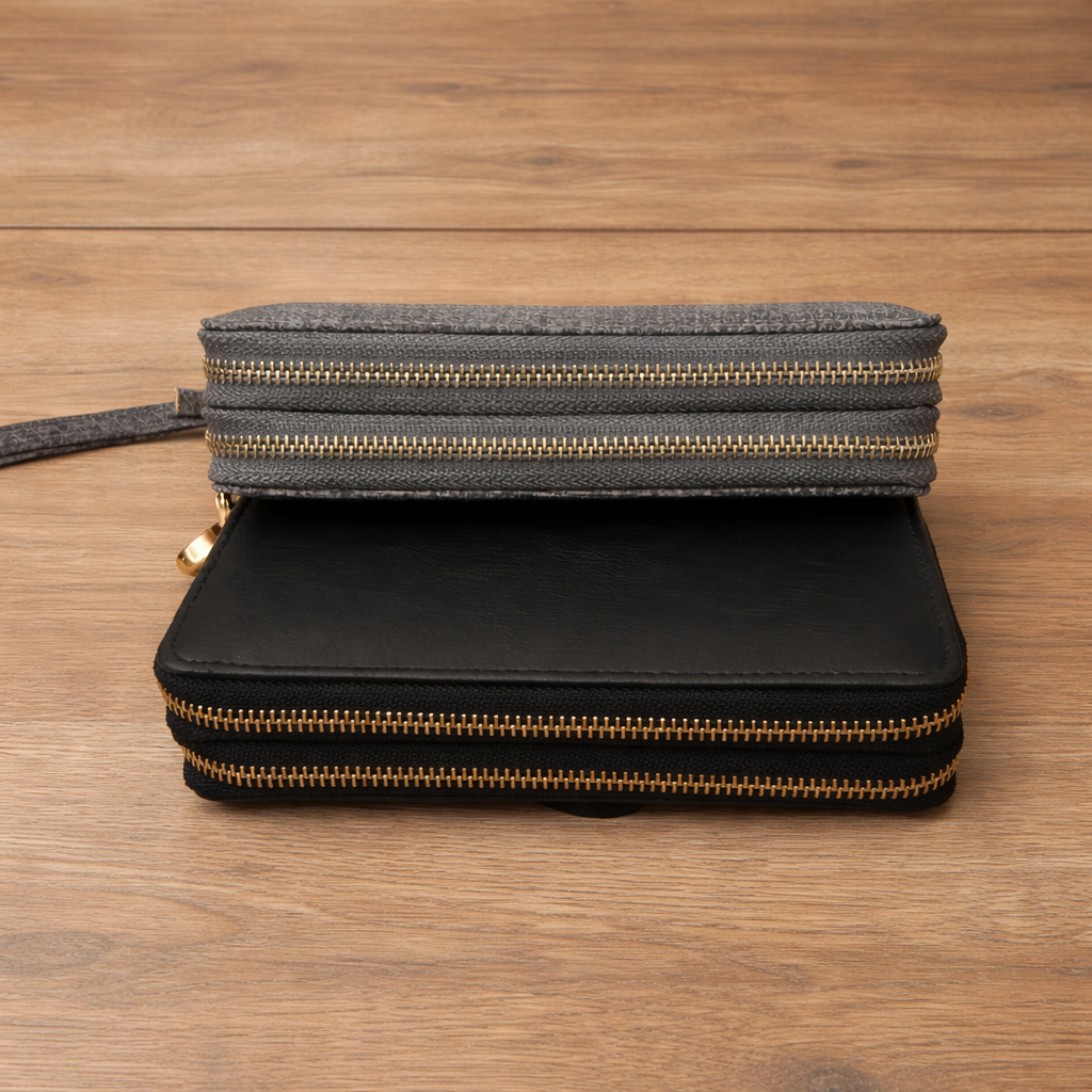Double Zipper Wallets