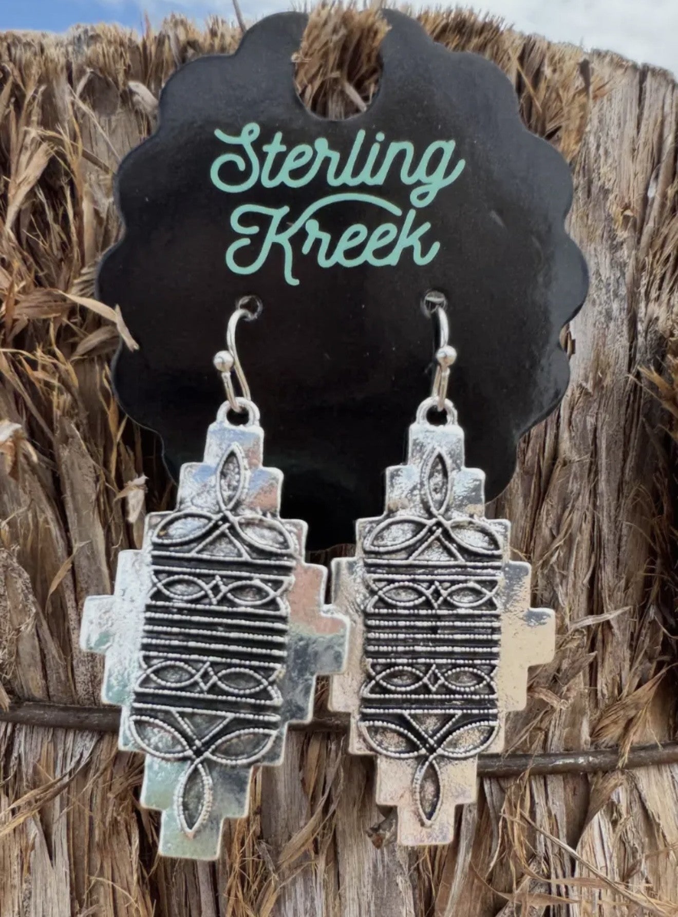 Stitched in Aztec Earrings