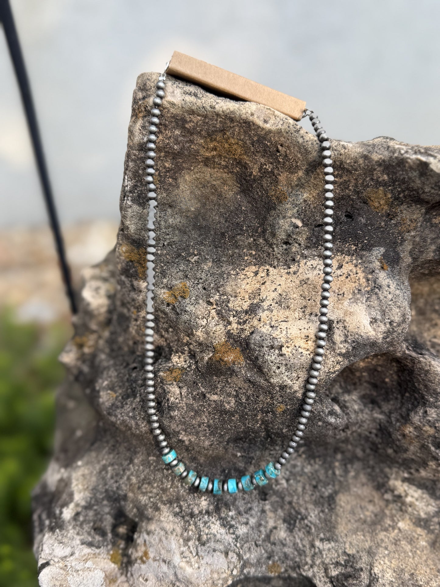 15in Navajo Rondelle Gemstone Necklace