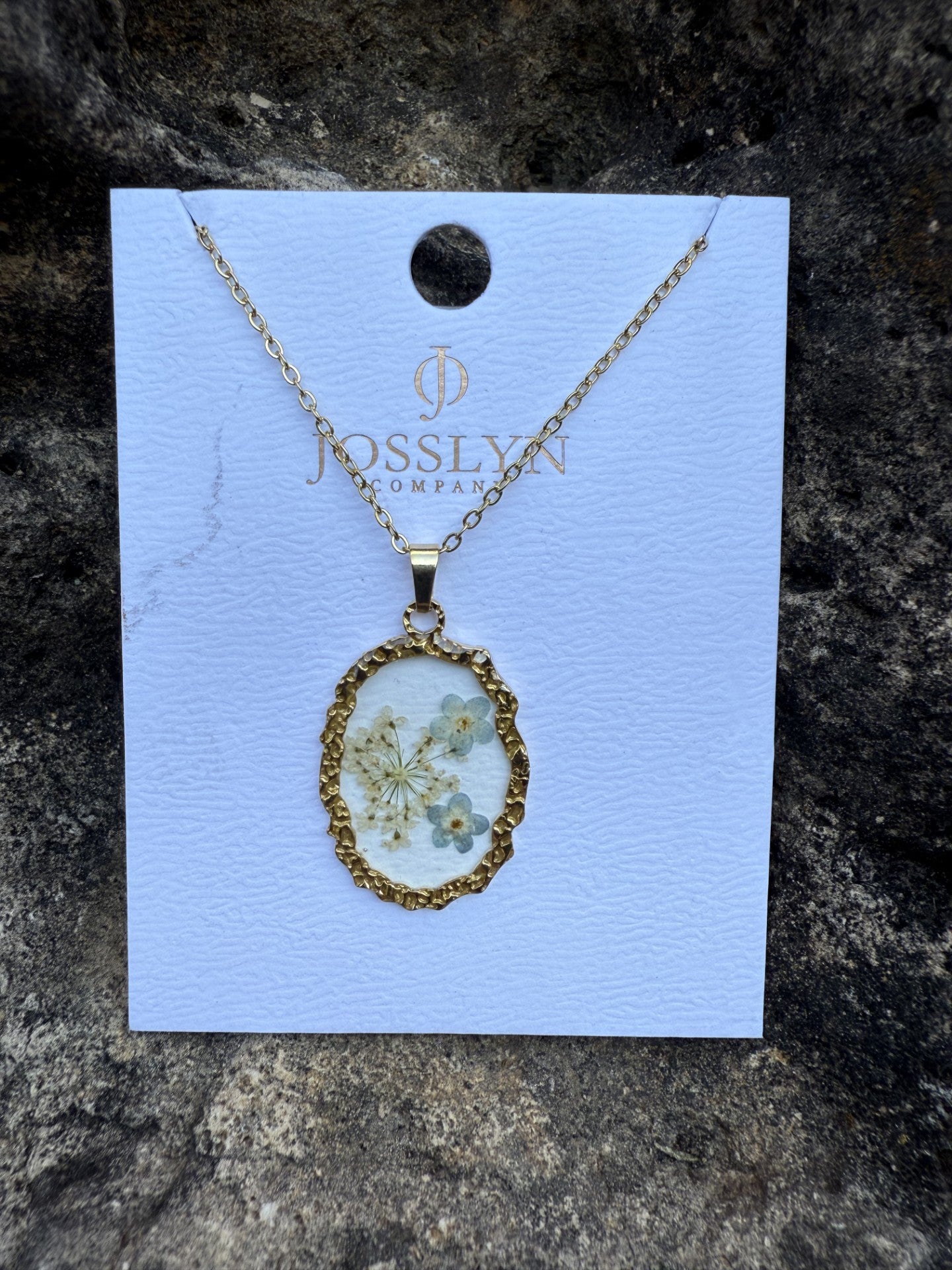 18K Stainless Steel Tarnish Free Flower Necklace