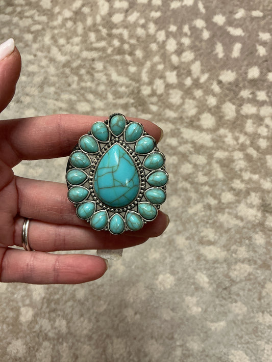 Pear Turquoise Pop Socket