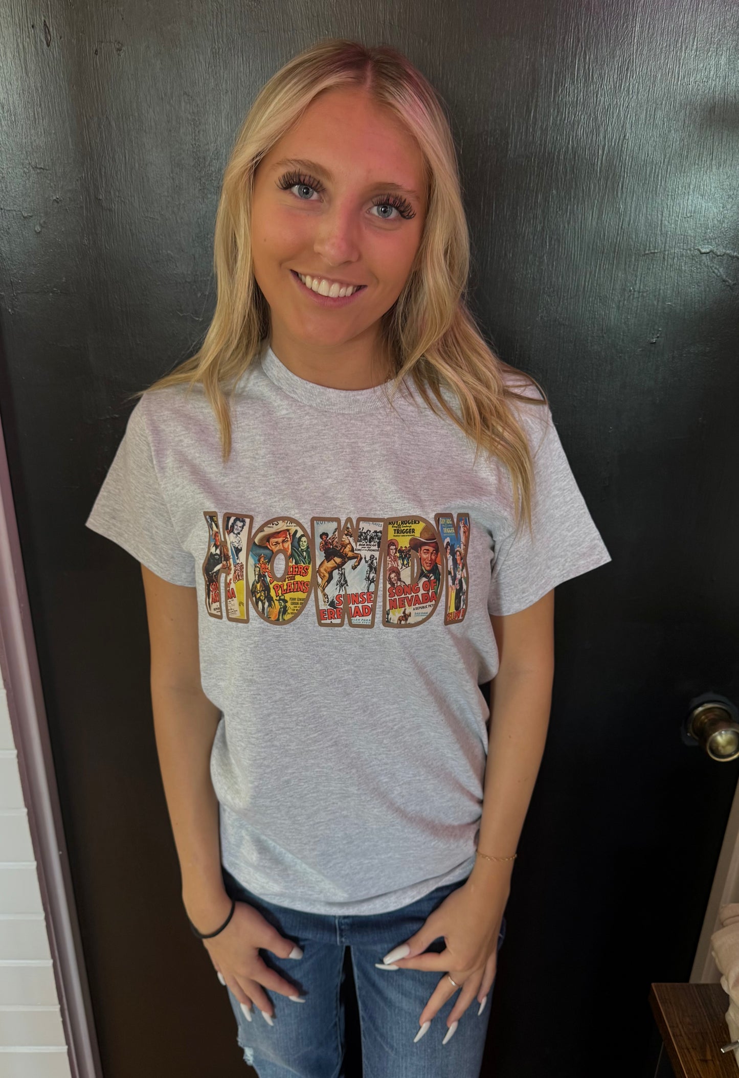 Howdy T-Shirt-Heather Gray