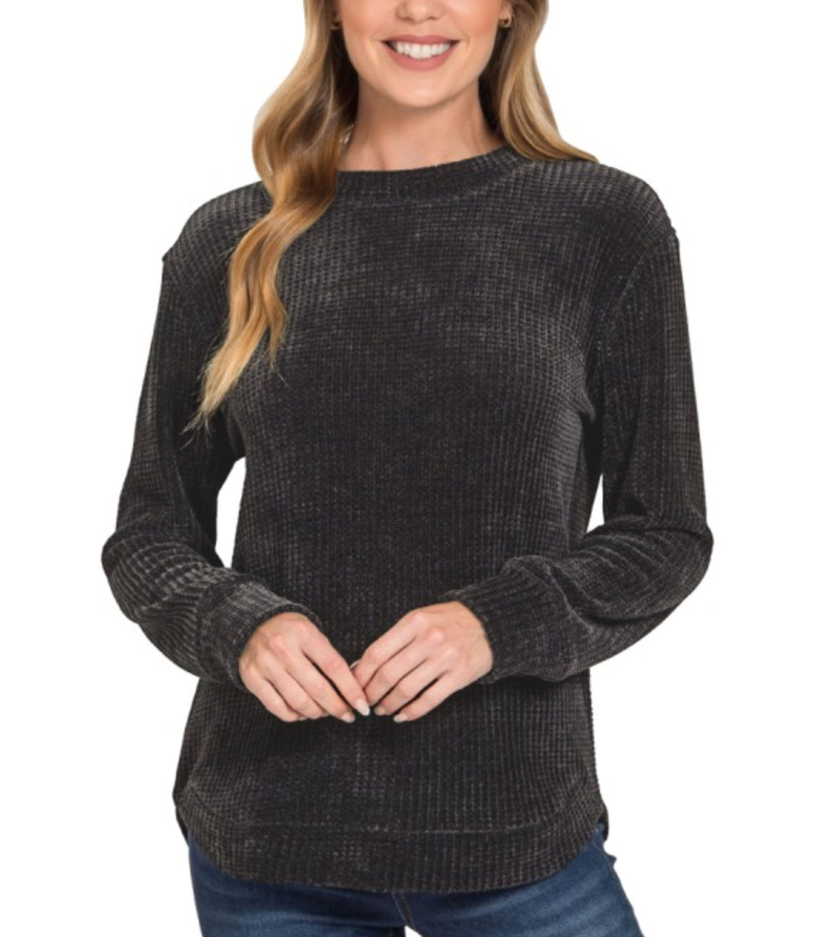 Cozy Cabin Top- Black