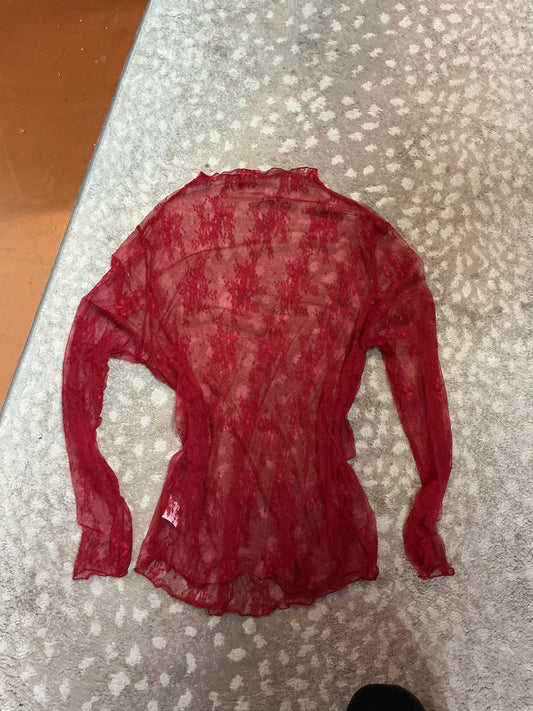 Red Mesh Top