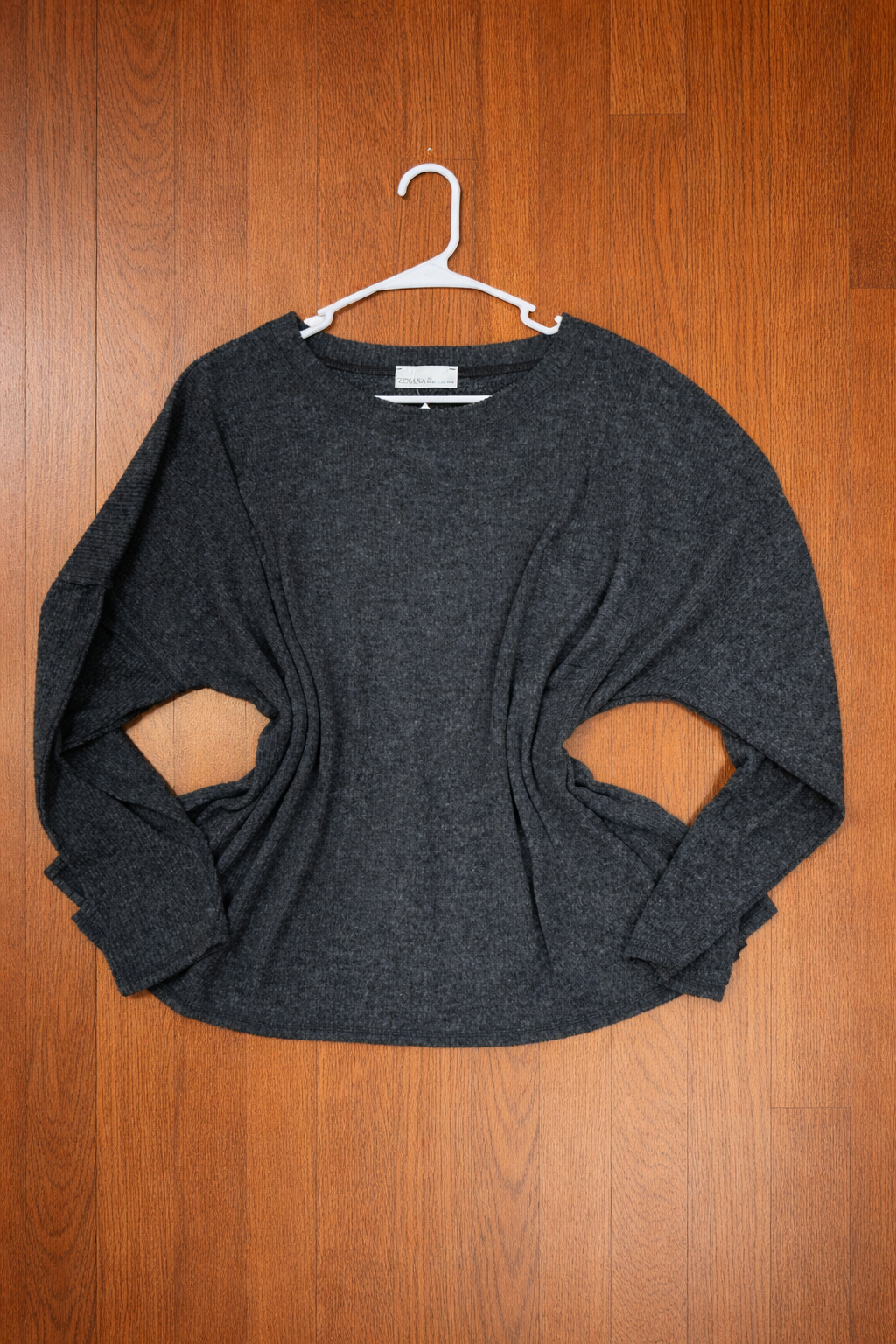Charcoal Ribbed Top