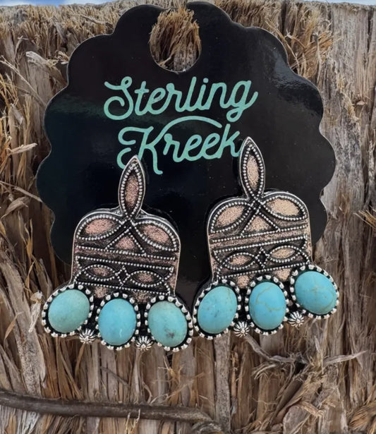 Stitched in Stone Earrings