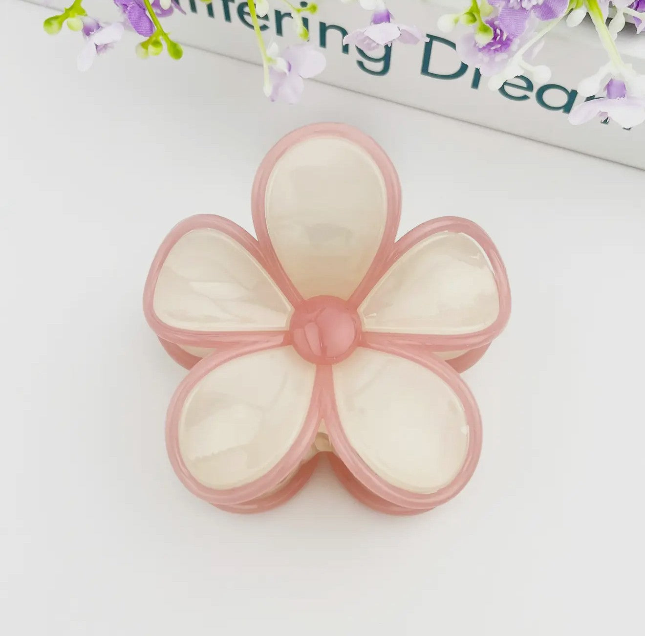 Two Color Plumeria Claw Clip